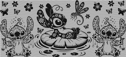 16oz black and white-B 53